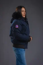 Doudoune Aria pour femme - Bleu marine Side