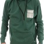 Men's White Sweatshirt with Green URUS