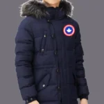 foncé Parka Bleu