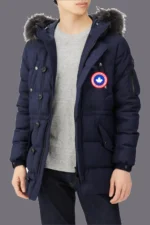 foncé Parka - Bleu